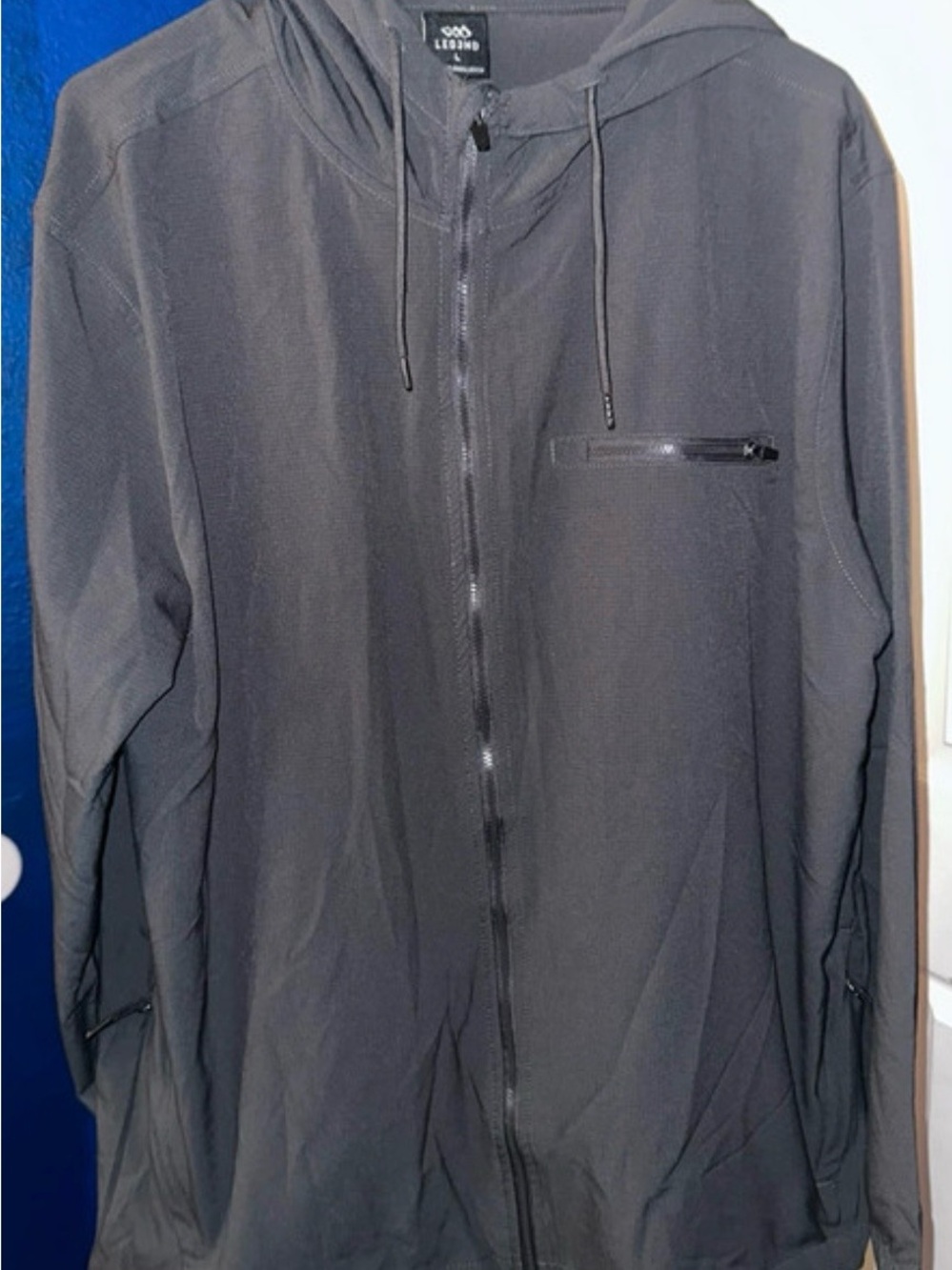 Legends Lightweight Black Hooded Zip Jacket